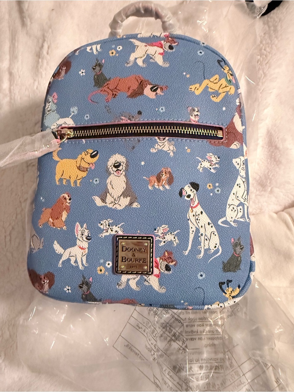 Dooney & Bourke Light Blue Disney Dogs Mini Backpack